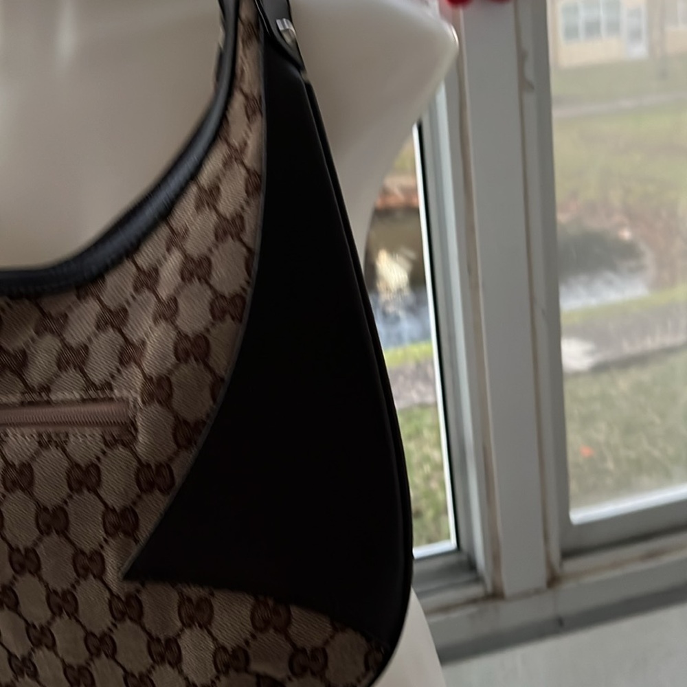 Gucci Monogram Bamboo Horsebit Amalfi Hobo - Picture 7 of 12